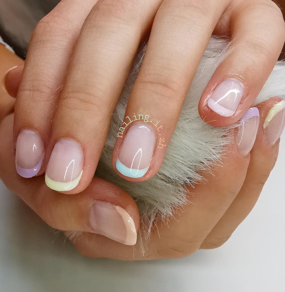 Mehrfarbige Pastell French